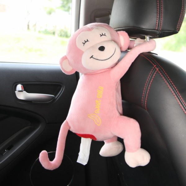 Pliušinis žaislinis automobilis servetėlėms susidėti