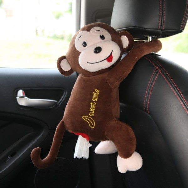 Pliušinis žaislinis automobilis servetėlėms susidėti