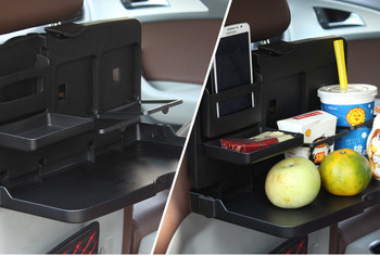 Удобна сгъваема маса за седалката на автомобила подходяща за храна и напитки