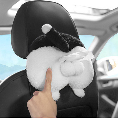 Kūrybinė servetėlė automobiliui pliušinio žaislo pavidalu - du modeliai