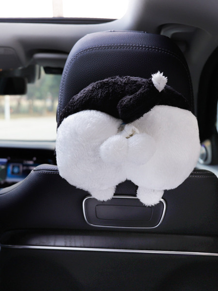 Kūrybinė servetėlė automobiliui pliušinio žaislo pavidalu - du modeliai