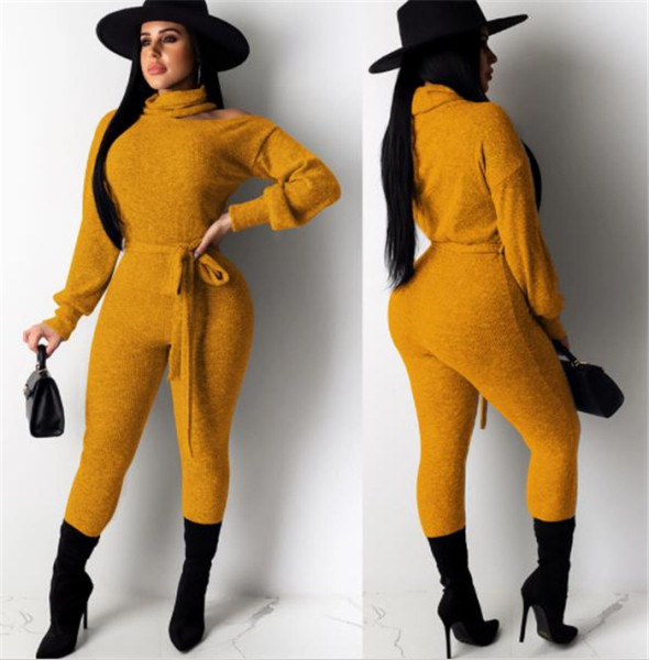 Női alkalmi kombiné hosszú ujjal és nyakkendővel