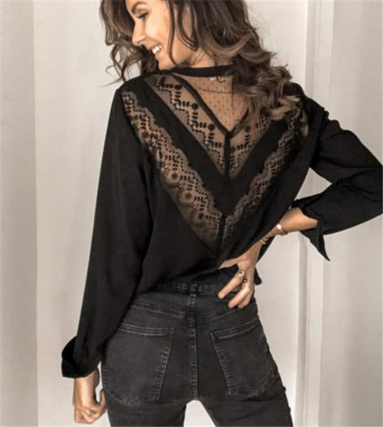 Alkalmi női ing csipkével - széles modell