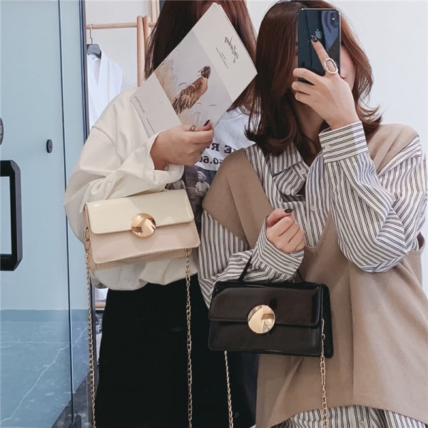 Női lakkbőr táska hosszú és rövid fogantyúval