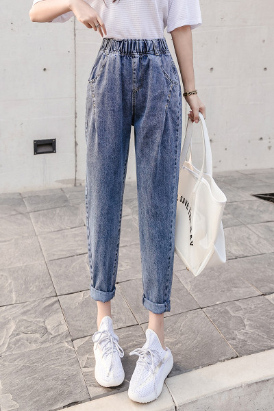 Modern női farmer, rugalmas derékkal