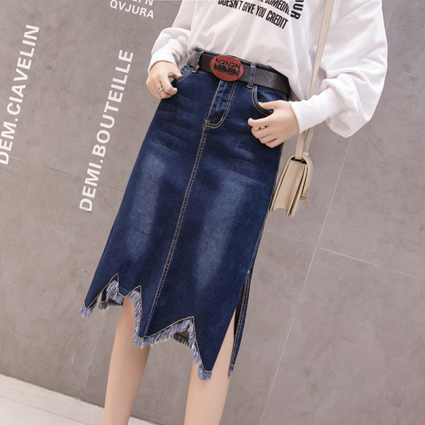 Magas derekú farmerszoknya