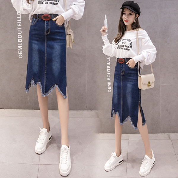 Magas derekú farmerszoknya