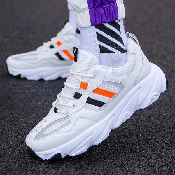 Alkalmi férfi tavaszi-őszi tornacipő fűzős, lapos talppal