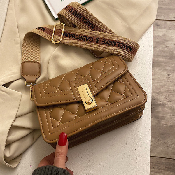 Eko bőrből készült alkalmi női táska hosszú textil fogantyúval