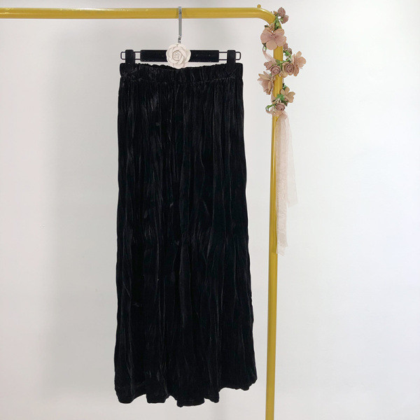 Új modell hosszú redős szoknya gumírozott derékkal