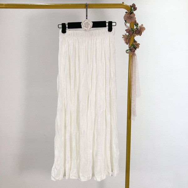 Új modell hosszú redős szoknya gumírozott derékkal