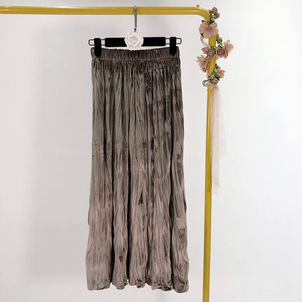 Új modell hosszú redős szoknya gumírozott derékkal