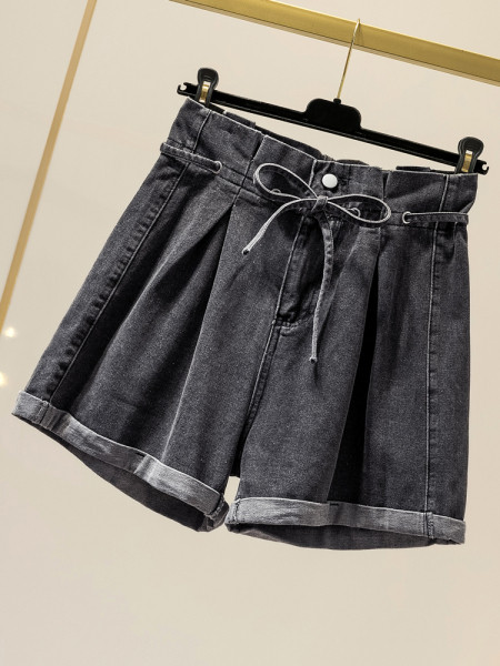 Széles farmer rövidnadrág széles modell magas derékkal és 4XL méretig