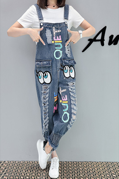 Naiste vabaaja kombinesoon tikandi ja taskutega