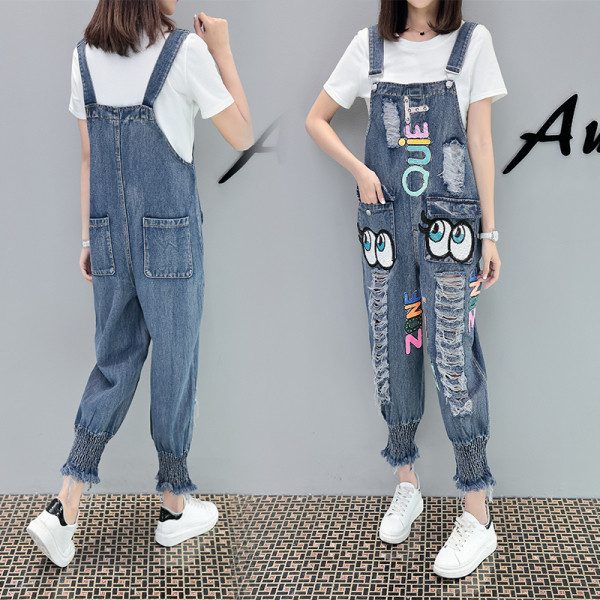 Naiste vabaaja kombinesoon tikandi ja taskutega