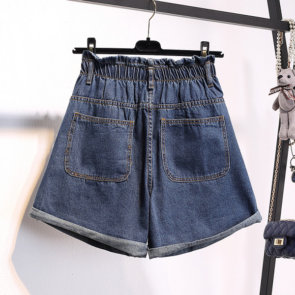 Nagy méretű rövidnadrág széles modell elasztikus derékkal