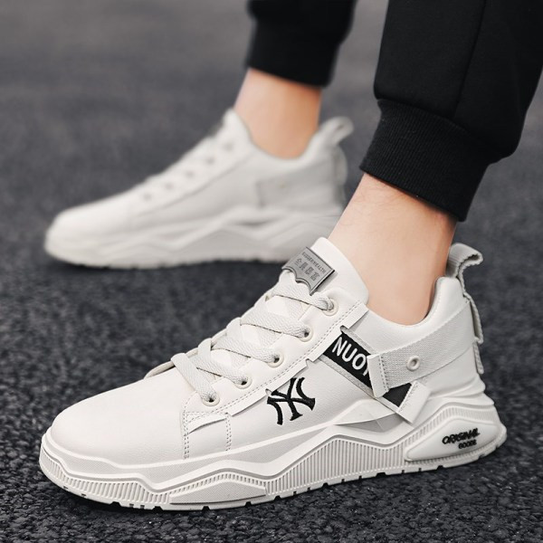 Öko bőrből készült, fűzős férfi tavaszi tornacipő