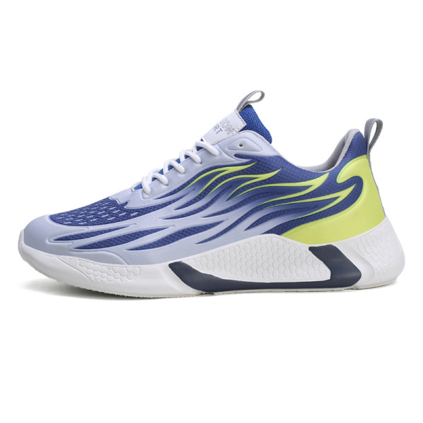 Alkalmi férfi tornacipő színes mintával és fűzővel