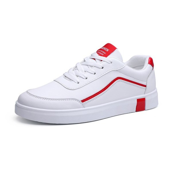 Alkalmi férfi tornacipő lapos talppal, felirattal és nyakkendővel