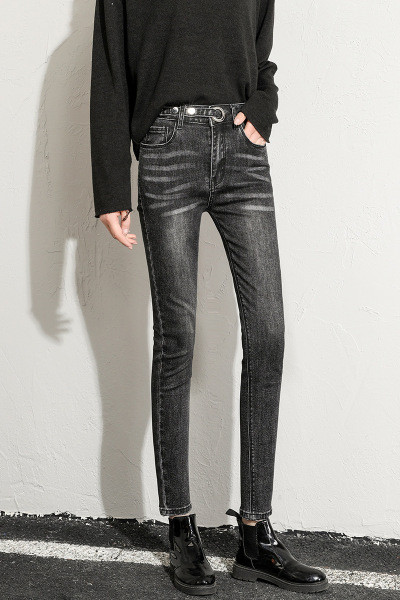 Alkalmi női farmer, magas derékkal, Slim modellel