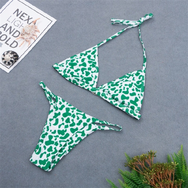 Kaheosaline leopardimustriga ujumistrikoo