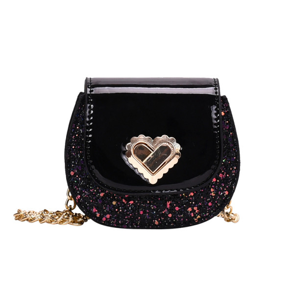 Kis női táska fém lánccal, fényes elemmel