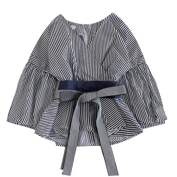 Új modell női ing spitz nyakkivágással, övvel és széles ujjakkal