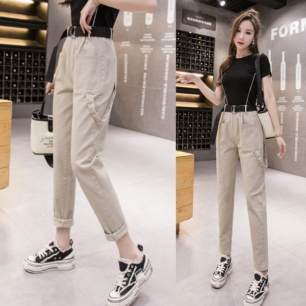 Alkalmi női nadrág egyenes modell magas derékkal