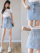 Casual γυναικεία φούστα denim με ψηλή μέση