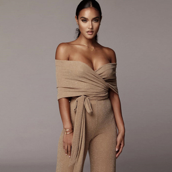 Új modell korszerű női hosszú overall fényes hatással