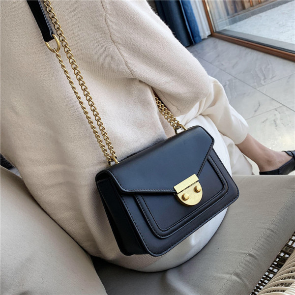 Moderni moteriška rankinė su ilga metaline grandinėle