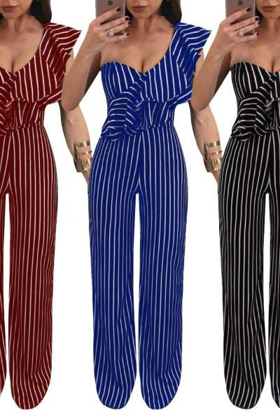 Modern csíkos overál fürtökkel