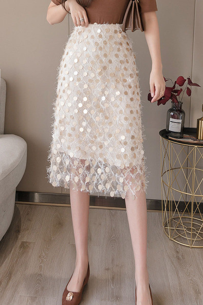 Aktuális női szoknya magas derékkal, A-vonallal