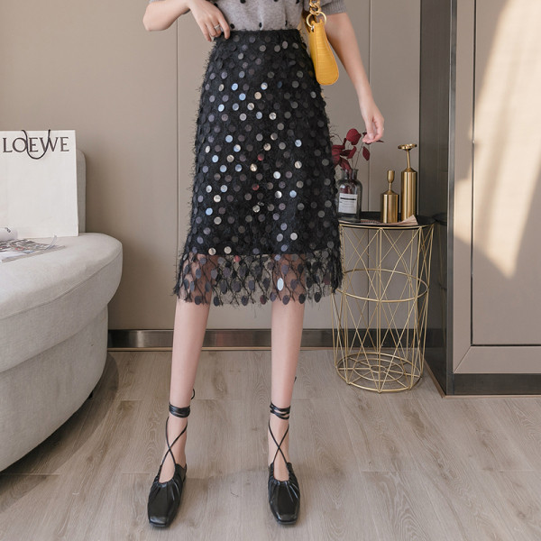 Aktuális női szoknya magas derékkal, A-vonallal