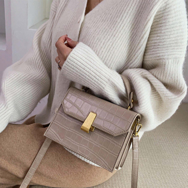 Modern női bőrtáska hosszú és rövid fülekkel