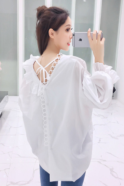 ÚJ Stílusos női ing nyakkendővel és hosszú ujjal