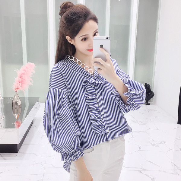 ÚJ Stílusos női ing nyakkendővel és hosszú ujjal