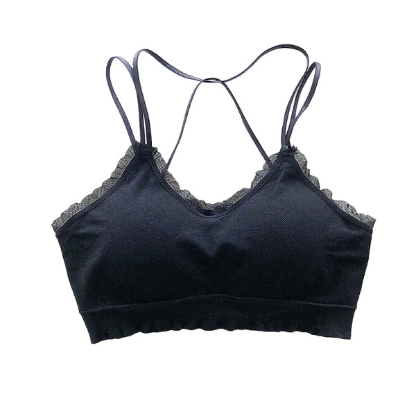 Női melltartó vékony pántokkal és fürtökkel