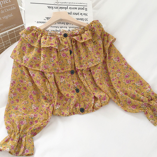 Lilleline daamipluus pikkade varrukate ja nööpidega