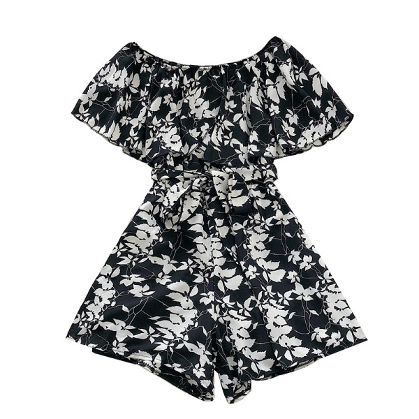 Alkalmi női overál, derékban övvel