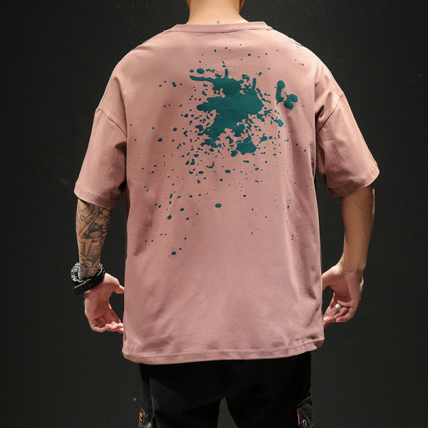 Új modell pamut férfi póló széles modell rátéttel