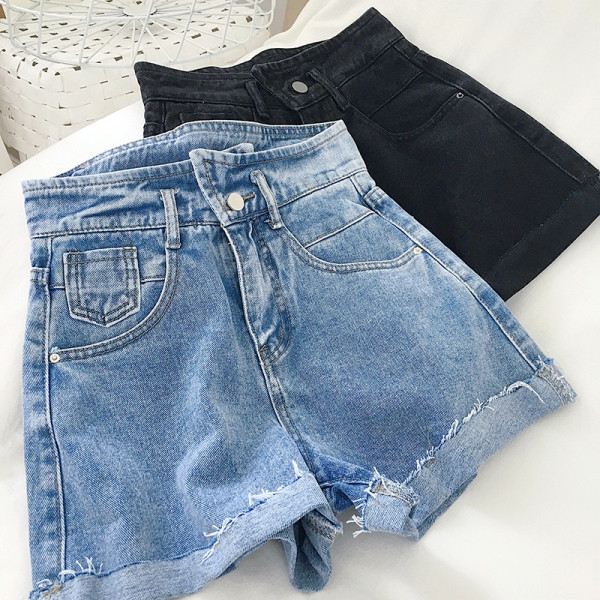 Divatos farmer rövidnadrág magas derékkal