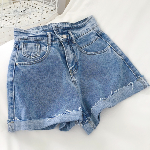 Divatos farmer rövidnadrág magas derékkal