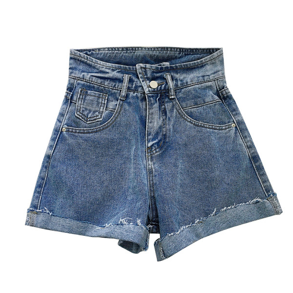 Divatos farmer rövidnadrág magas derékkal