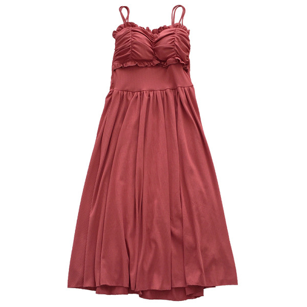 Õhukeste rihmadega vabaaja naiste kleit – lõikega mudel