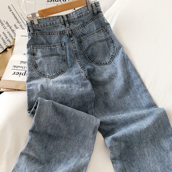 Retro női farmer magas derékkal - széles modell