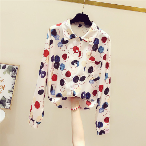 Női tavaszi-őszi ing klasszikus gallérral