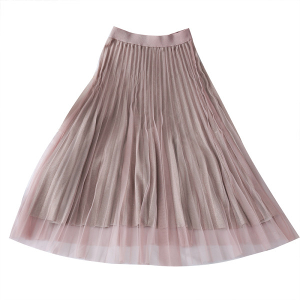 Aktuális női redős szoknya magas derékkal és tüllel
