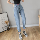 Alkalmi női farmer új modellje, magas derékkal és gombokkal