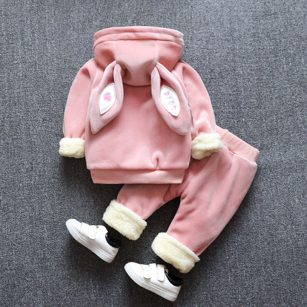 Gyerek plüss szett lányoknak 3D füles rózsaszín színben